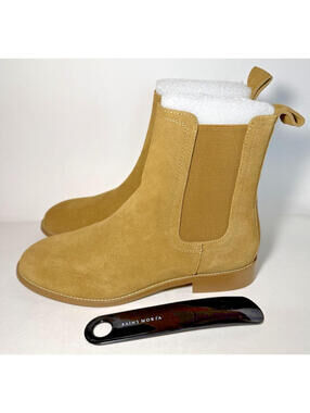 SAINT MORTA Nomad Chelsea Boot Pull On Block Heel Camel